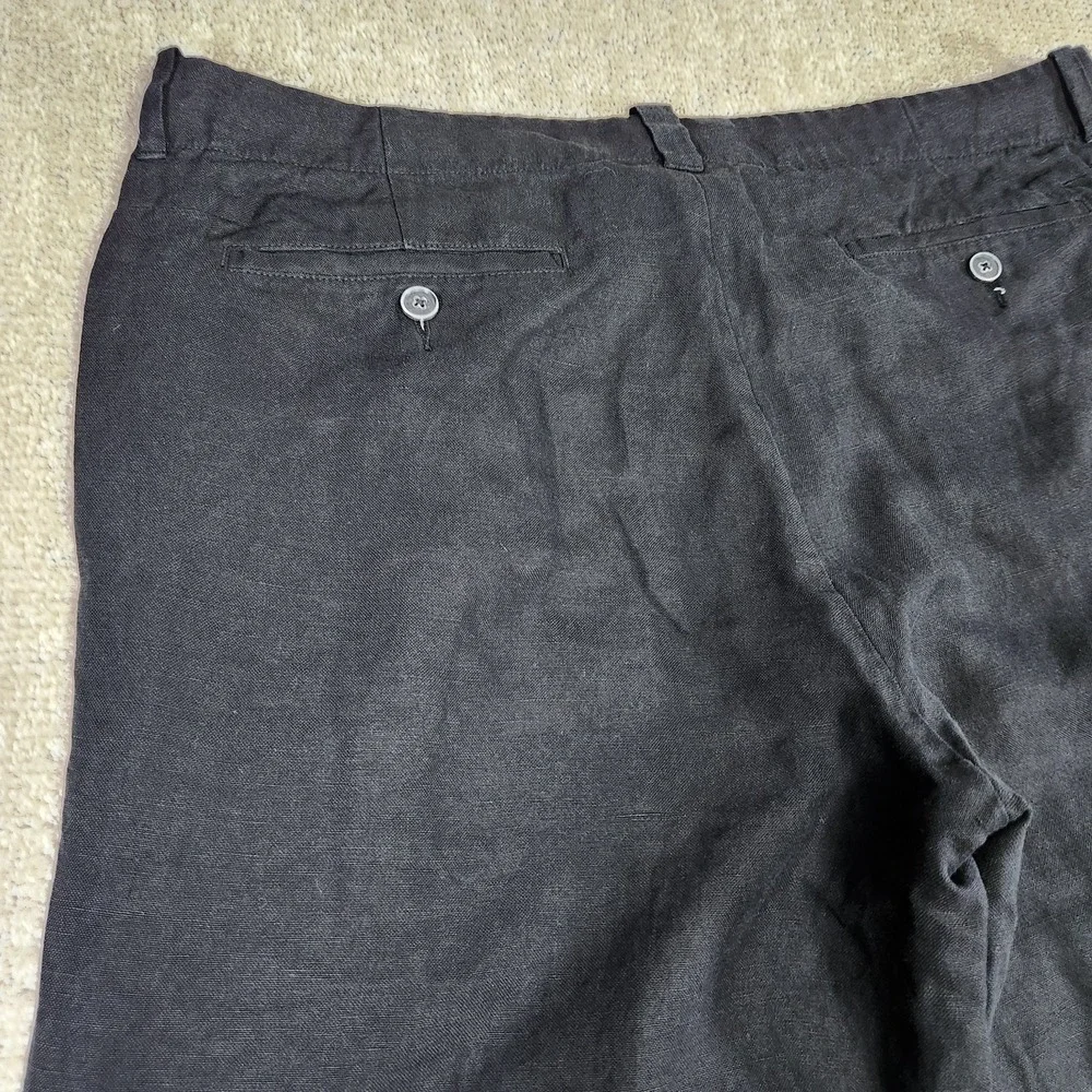 Tommy Bahama Pants Men 36x29*READ Linen Silk Blend Black High Rise Trouser Flowy